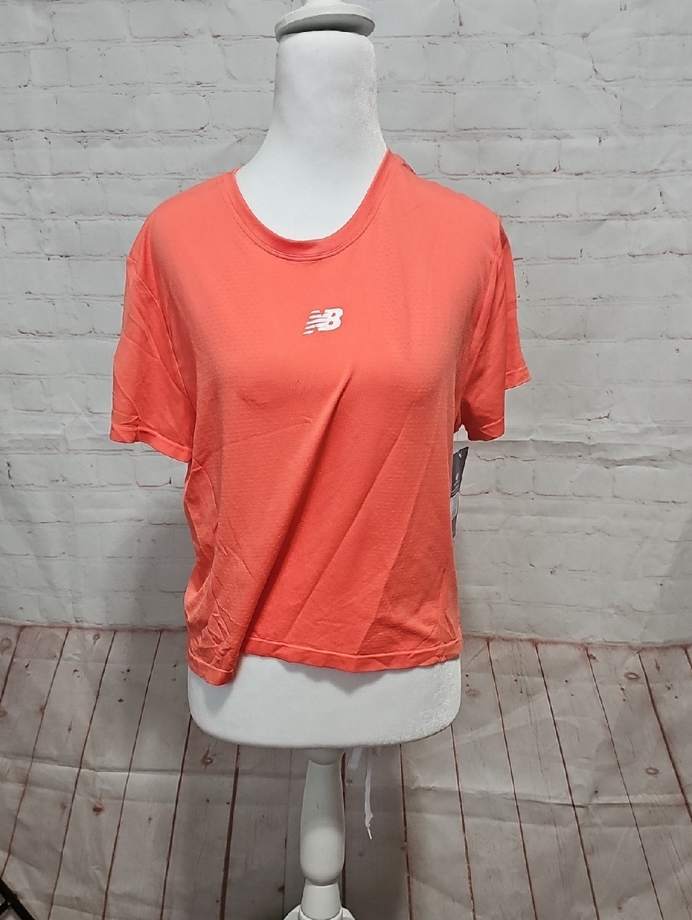 New Balance Coral Crewneck Short Sleeve Active Tee